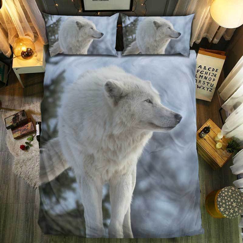 nM pecial Wolf Collection 363D Customized Duvet Cover Bedding Sets