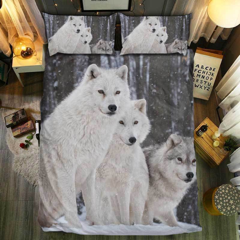 nM pecial Wolf Collection 373D Customized Duvet Cover Bedding Sets