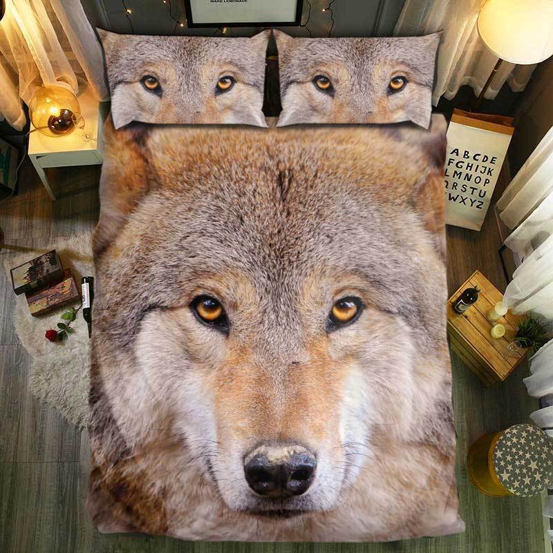 nM pecial Wolf Collection 383D Customized Duvet Cover Bedding Sets