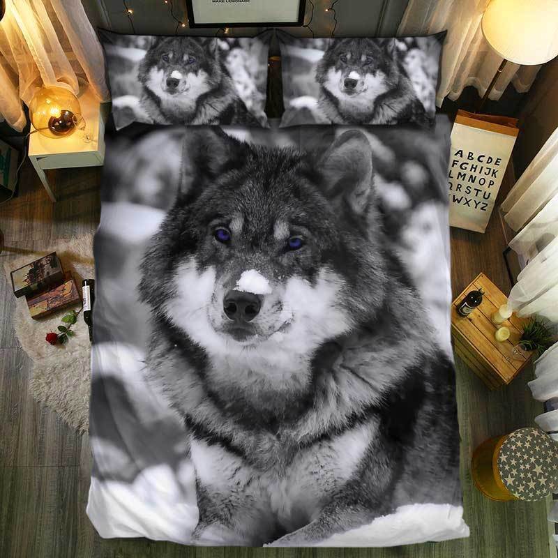 nM pecial Wolf Collection 403D Customized Duvet Cover Bedding Sets