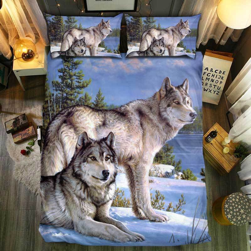 nM pecial Wolf Collection 483D Customized Duvet Cover Bedding Sets