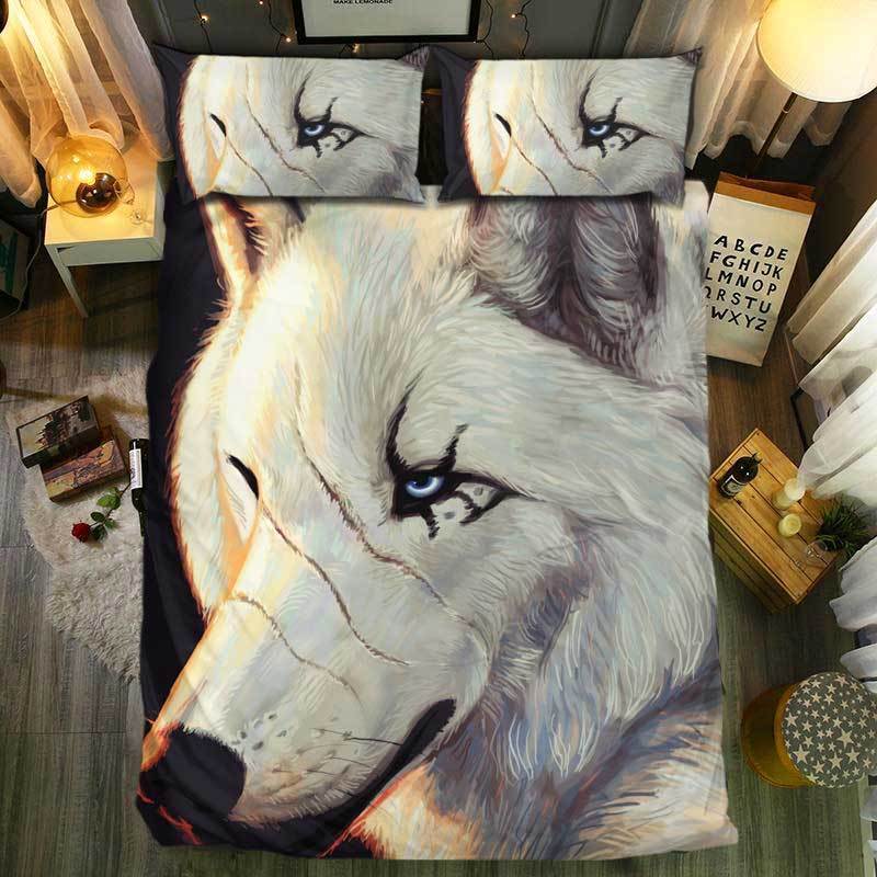 nM pecial Wolf Collection 493D Customized Duvet Cover Bedding Sets
