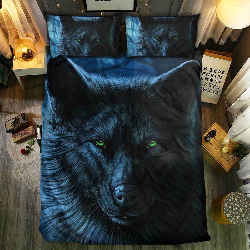 nM pecial Wolf Collection 53D Customized Duvet Cover Bedding Sets