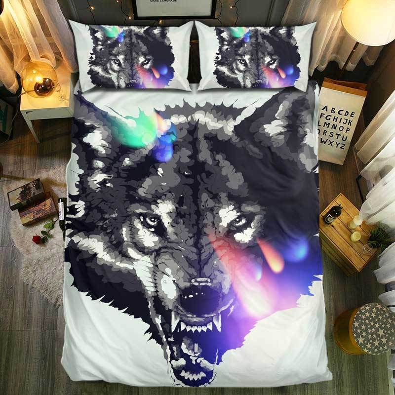 nM pecial Wolf Collection 63D Customized Duvet Cover Bedding Sets