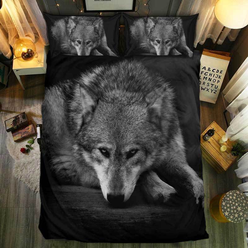 nM pecial Wolf Collection 73D Customized Duvet Cover Bedding Sets