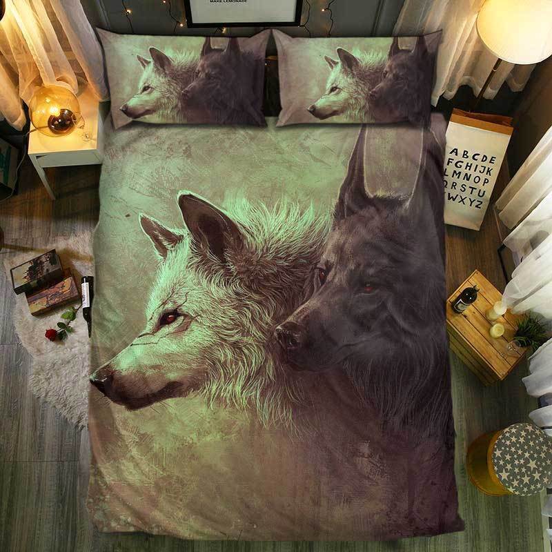 nM pecial Wolf Collection 83D Customized Duvet Cover Bedding Sets