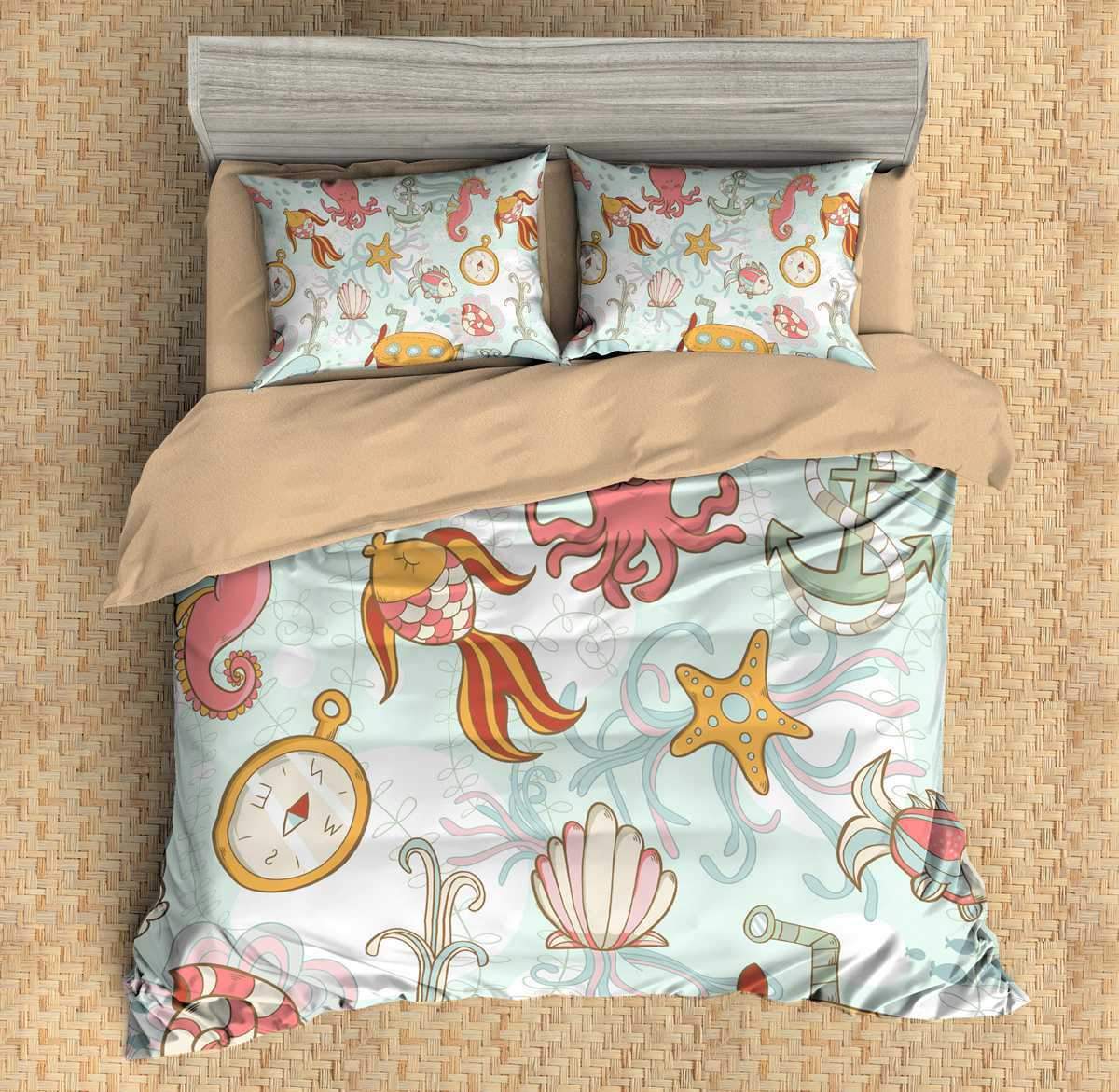 Ocean 3 3D Customized Duvet Cover Bedding Sets