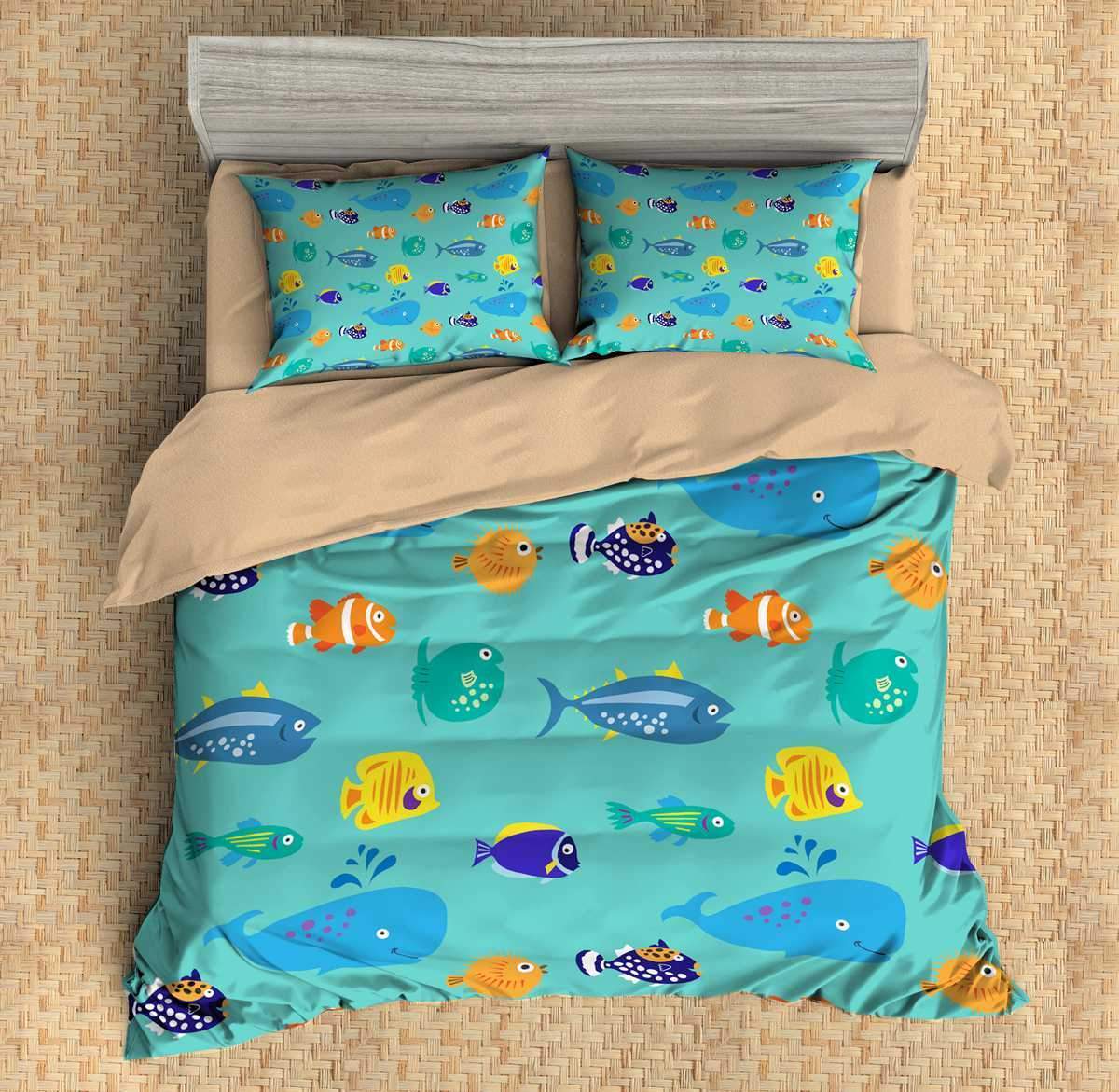 Ocean 4 3D Customized Duvet Cover Bedding Sets
