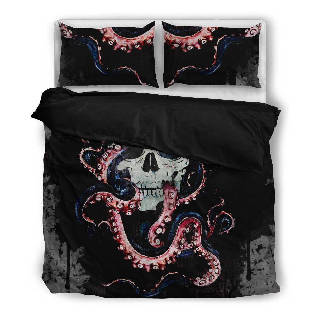 Octopus andkull 3D Customized Duvet Cover Bedding Sets