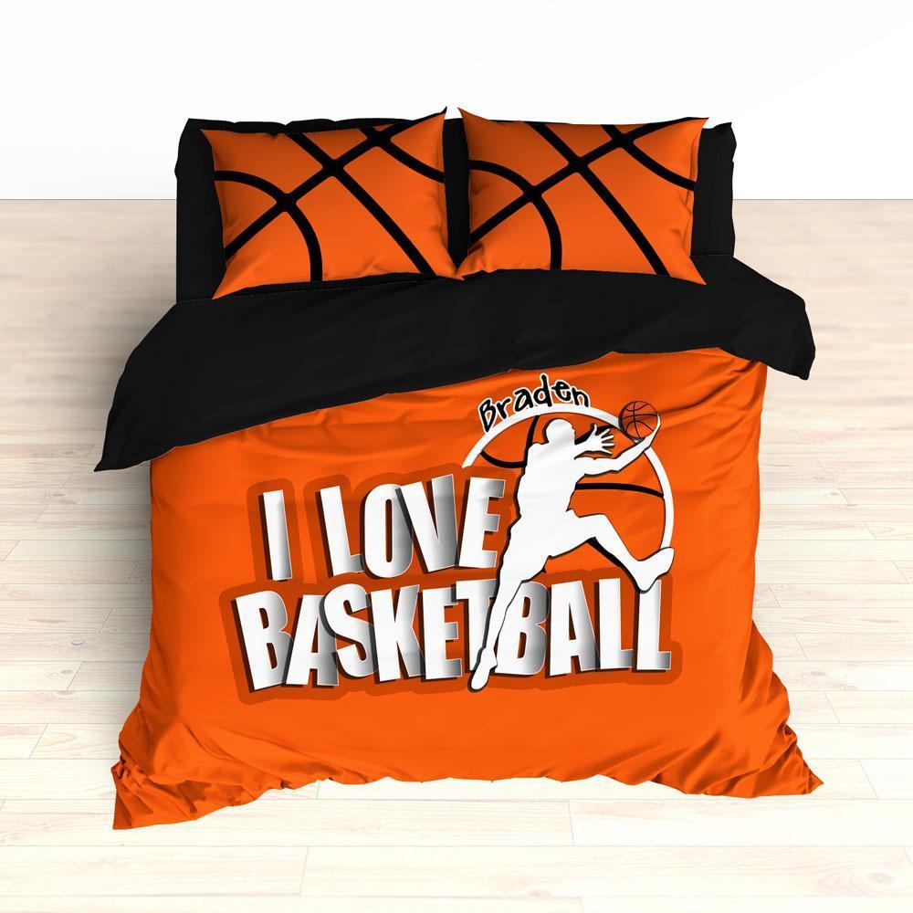 Orange Basketball Bedding, Custom, Personalized