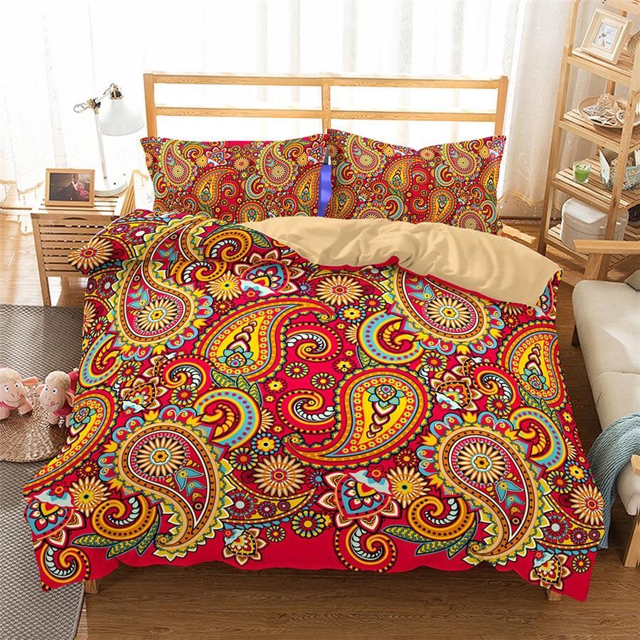 Orange Bohemian 3D Customized Duvet Cover Bedding Sets