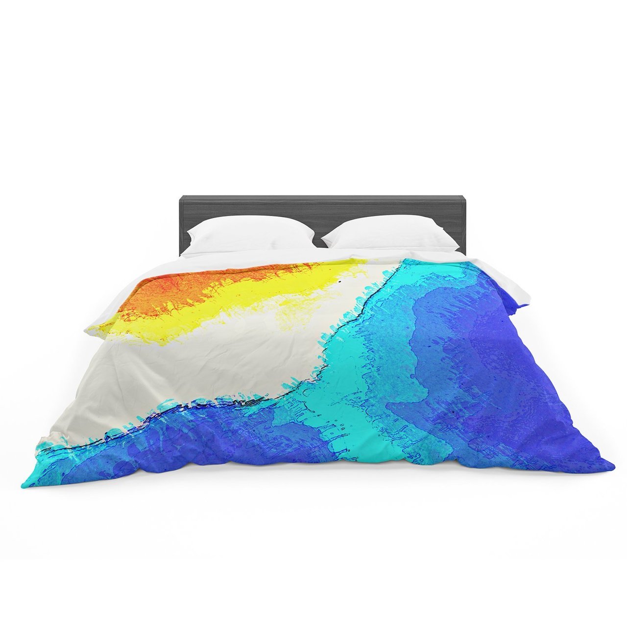 Oriana Cordero ‘Amalfi Coast’ Blue White Featherweight3D Customized Duvet Cover Bedding Sets