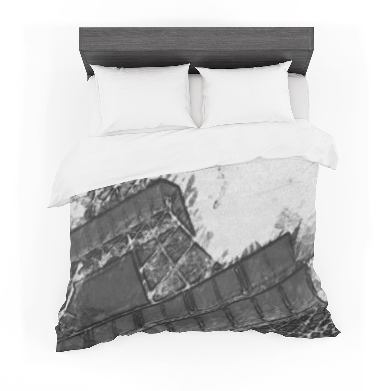 Oriana Cordero ‘Bonjour Mon Amour’ Grey Eiffel Featherweight3D Customized Duvet Cover Bedding Sets