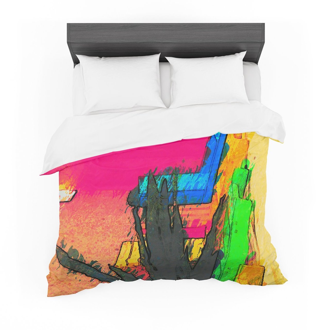 Oriana Cordero ‘Days ofummer’ Rainbow Abstract Featherweight3D Customized Duvet Cover Bedding Sets