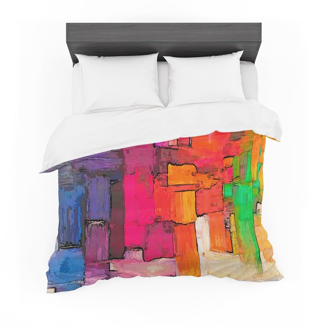 Oriana Cordero ‘Interlace’ Pink Orange Featherweight3D Customized Duvet Cover Bedding Sets