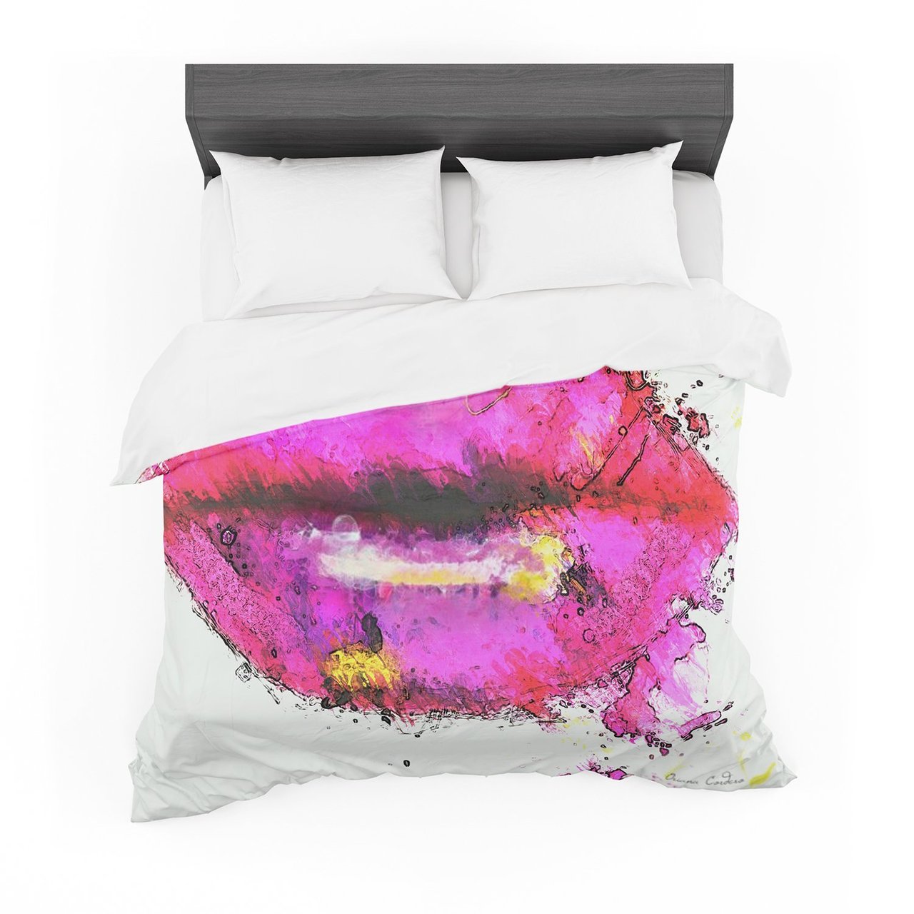 Oriana Cordero ‘Kiss Me’ Pink Lips Featherweight3D Customized Duvet Cover Bedding Sets