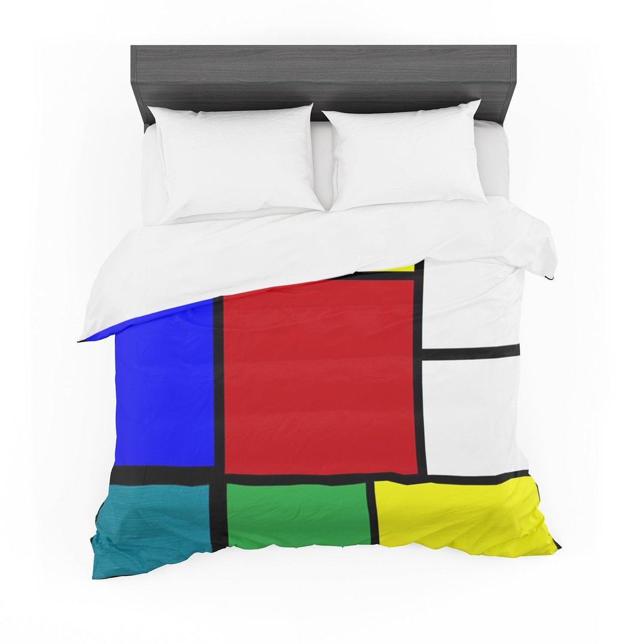 Oriana Cordero ‘Mondrian & Me’ Multicolorquares Featherweight3D Customized Duvet Cover Bedding Sets