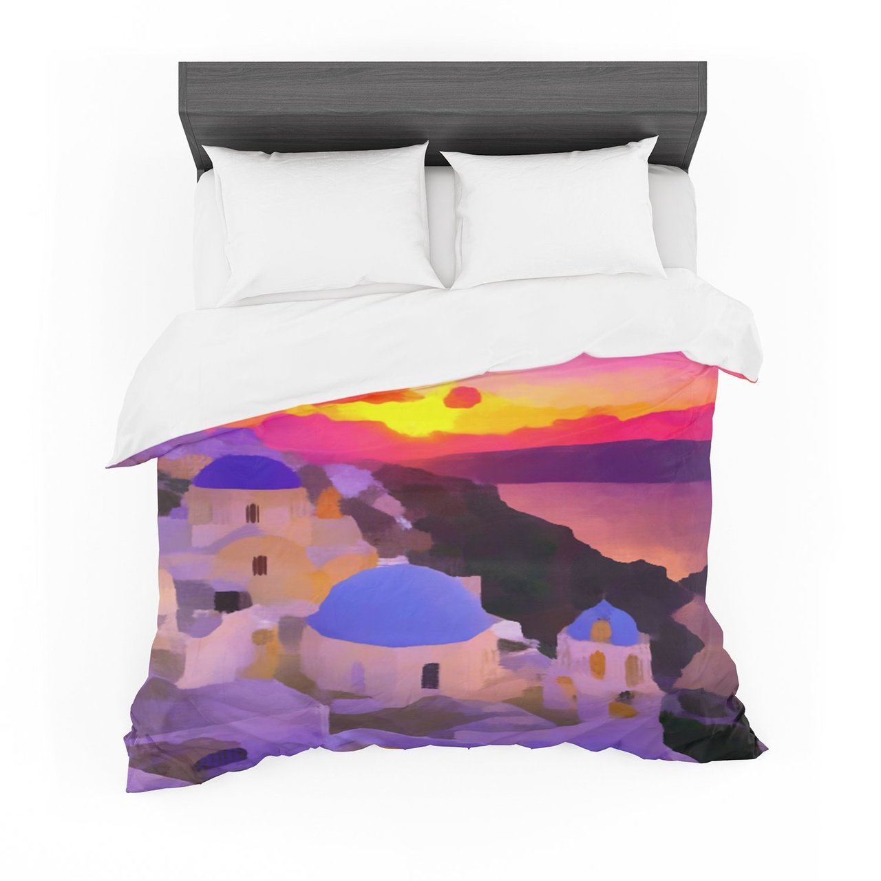 Oriana Cordero ‘My Konos’ Pinkunset Featherweight3D Customized Duvet Cover Bedding Sets