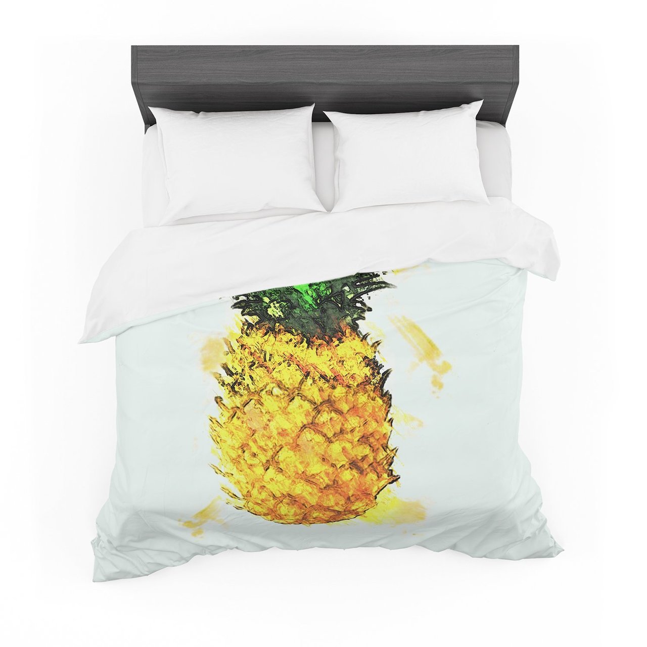 Oriana Cordero ‘Slice ofummer’ White Yellow Featherweight3D Customized Duvet Cover Bedding Sets