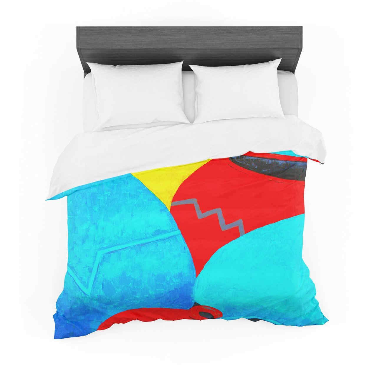Oriana Cordero ‘Terracotta’ Aqua Red Featherweight3D Customized Duvet Cover Bedding Sets