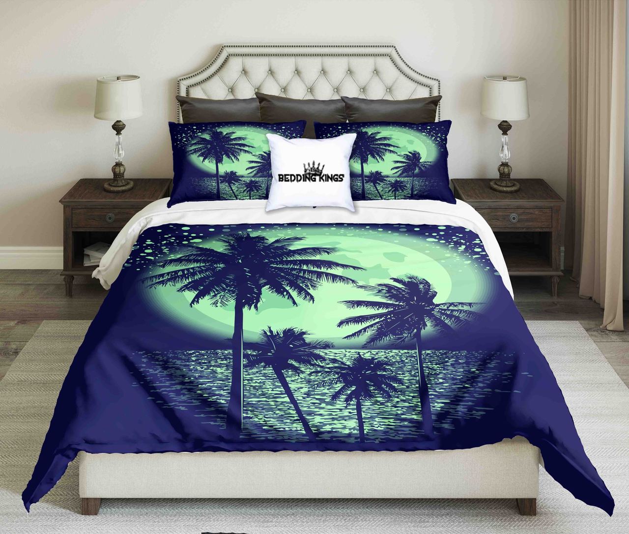 Palms In Moonlight Design | kings3D Customized Duvet Cover Bedding Sets
