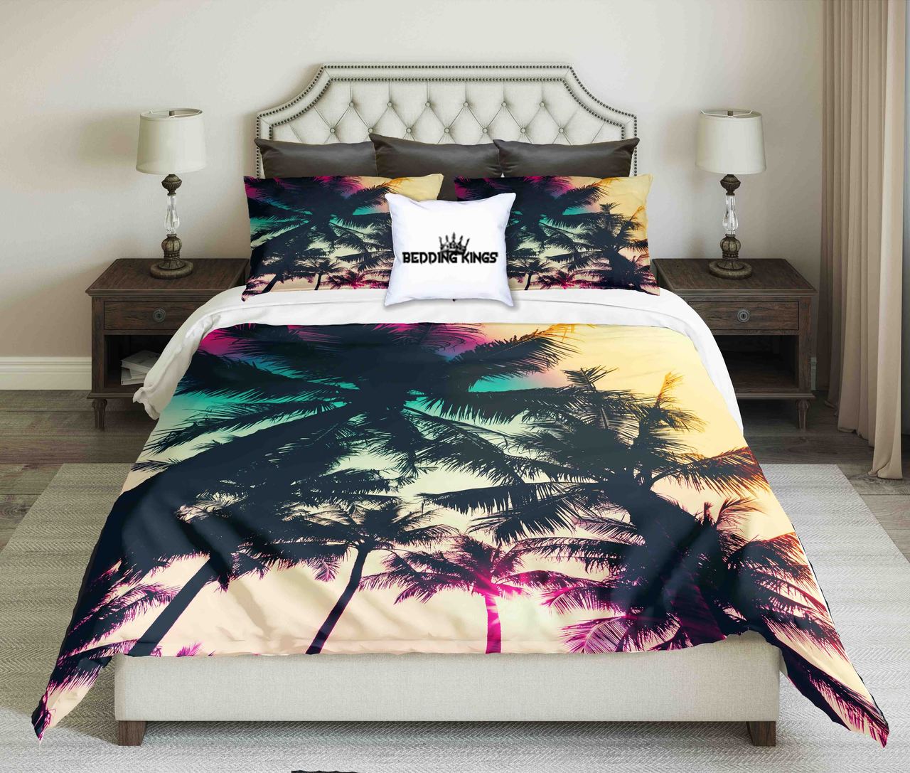 Palms Inunset Design | kings3D Customized Duvet Cover Bedding Sets