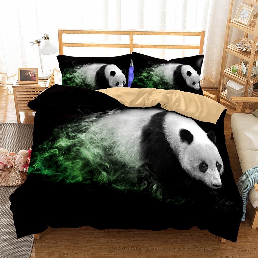 Panda Coming Out Of Themoke 3D Customized Duvet Cover Bedding Sets