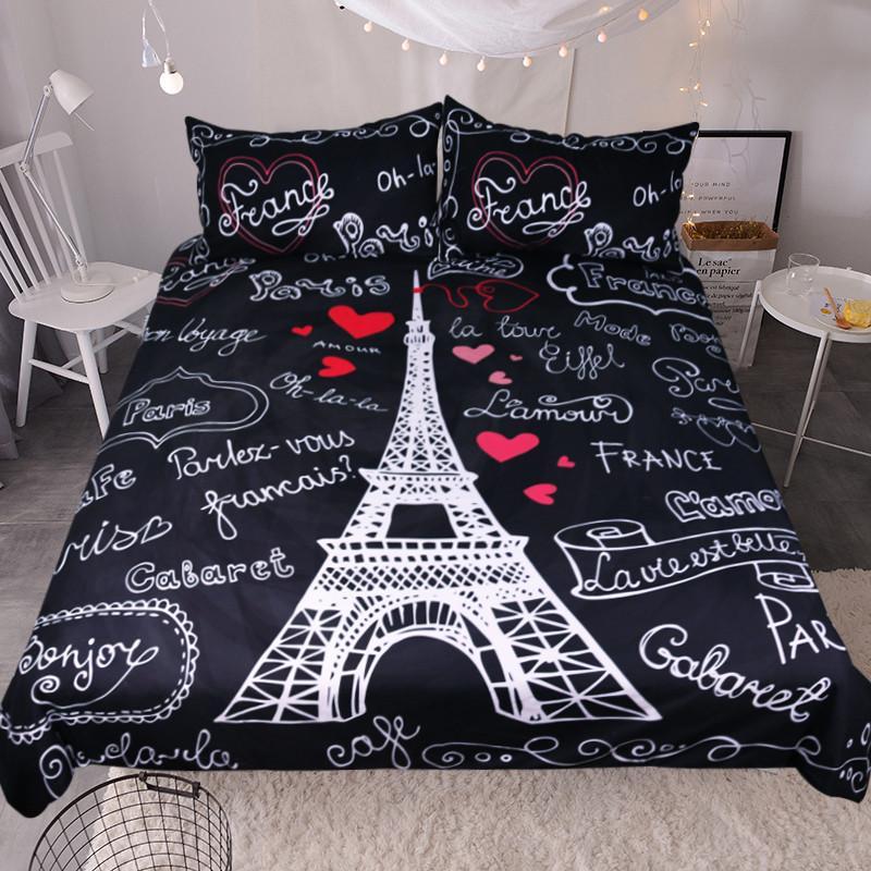 Paris France 3D Customized Duvet Cover Bedding Sets