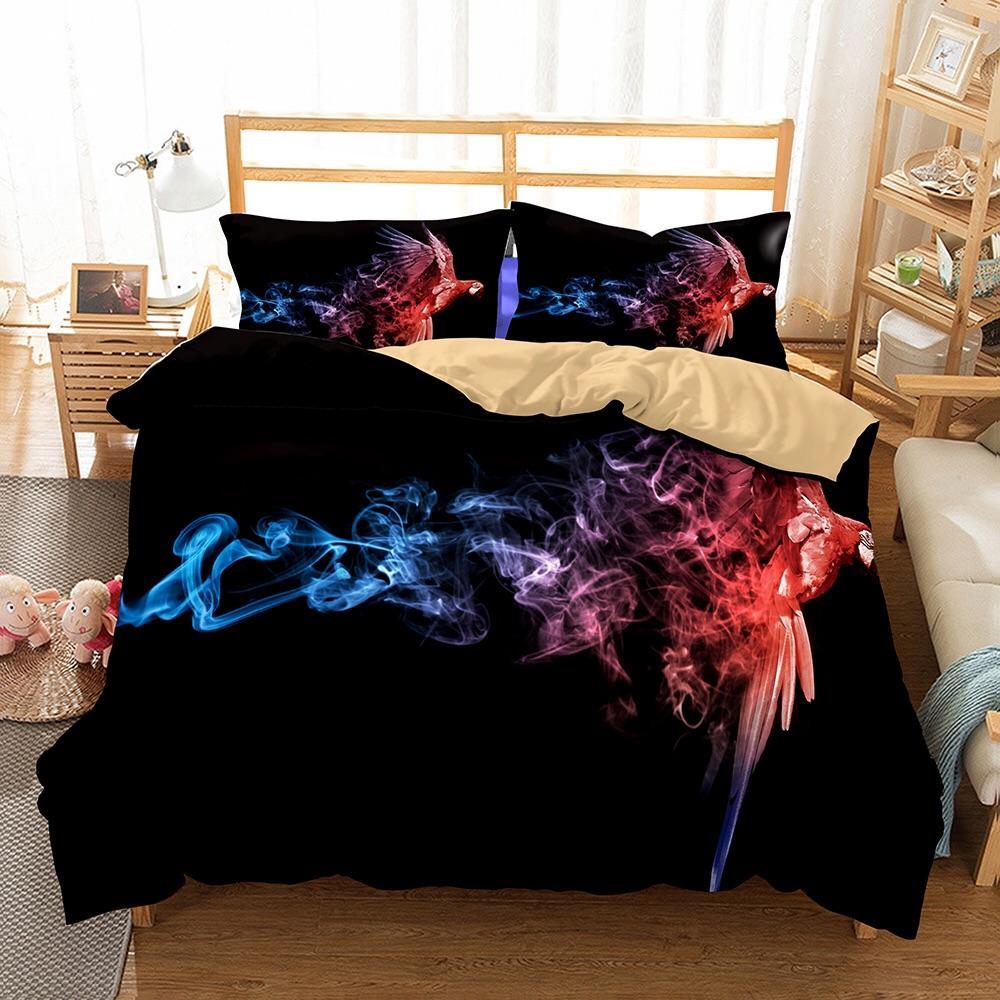 Parrot Out Of Themoke 3D Customized Duvet Cover Bedding Sets