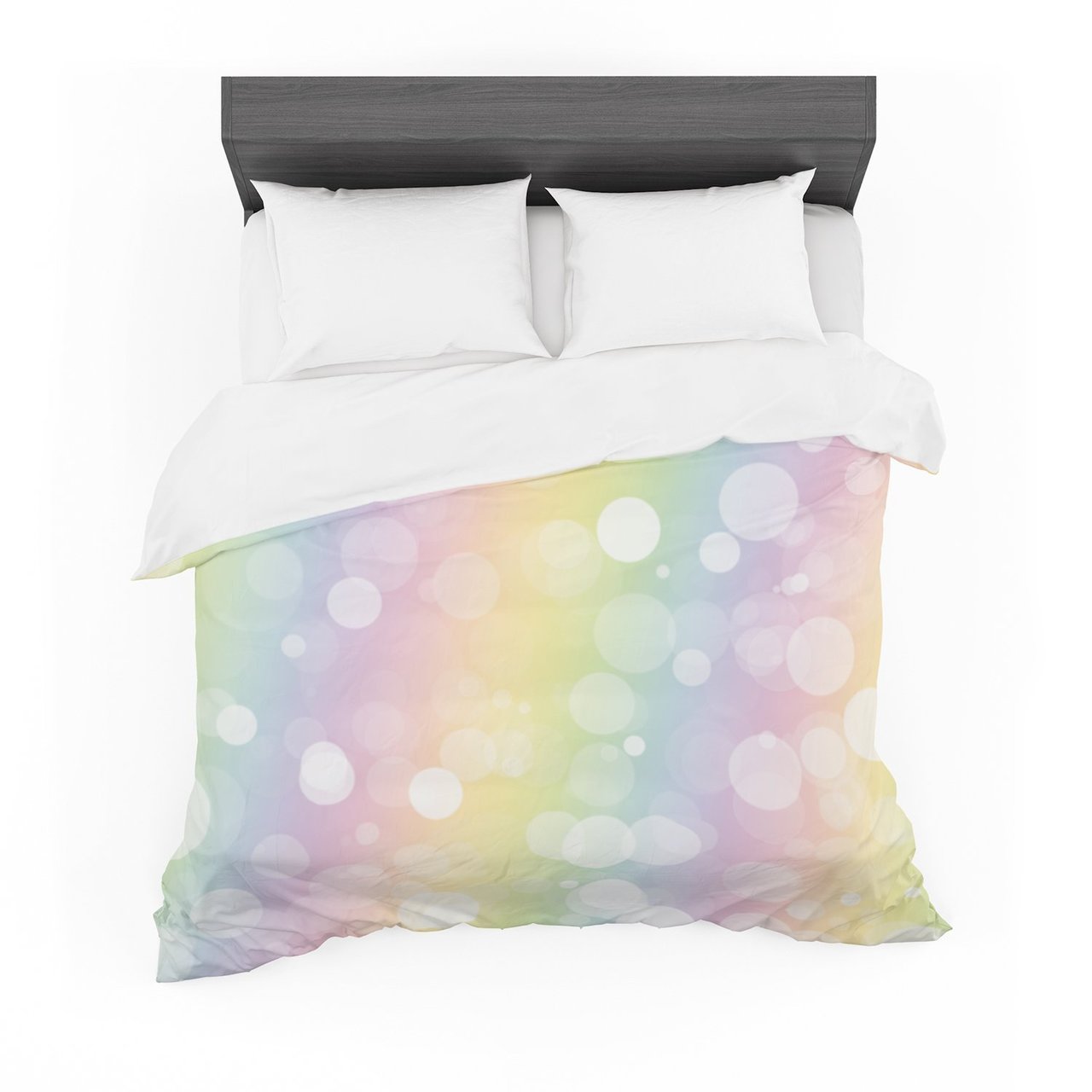 Pastel Prism Rainbow Bokeh Cotton3D Customized Duvet Cover Bedding Sets