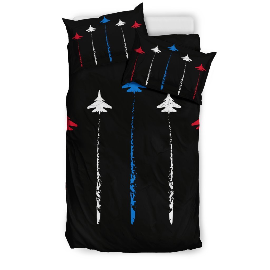 Patriotic Fighter Jets Bedding Set