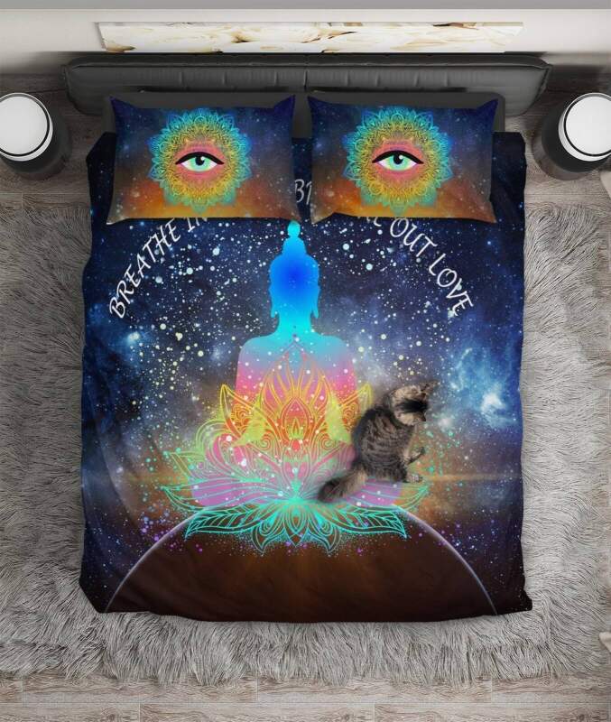 Peace Love With Buddha ART HOP 3D Customized Duvet Cover Bedding Sets