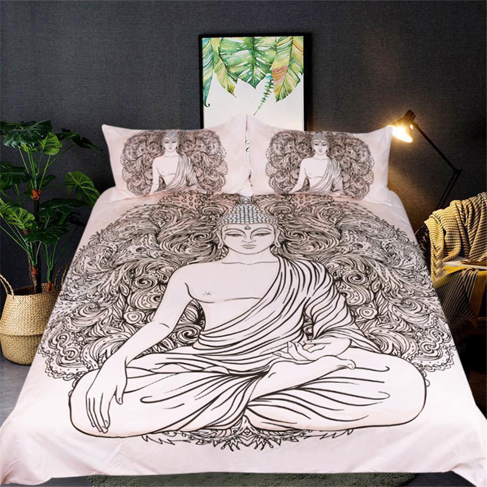 Peaceful Meditating Buddha ART HOP 3D Customized Duvet Cover Bedding Sets