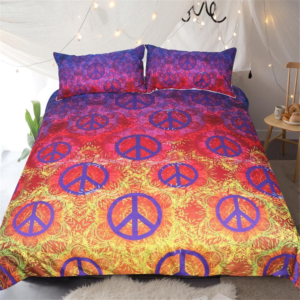 Peaceymbol Colorful3D Customized Duvet Cover Bedding Sets