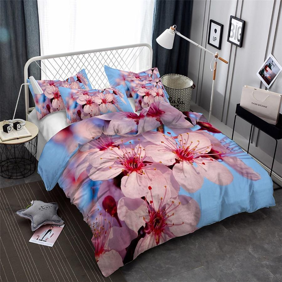 Peach Blossom 3D Customized Duvet Cover Bedding Sets