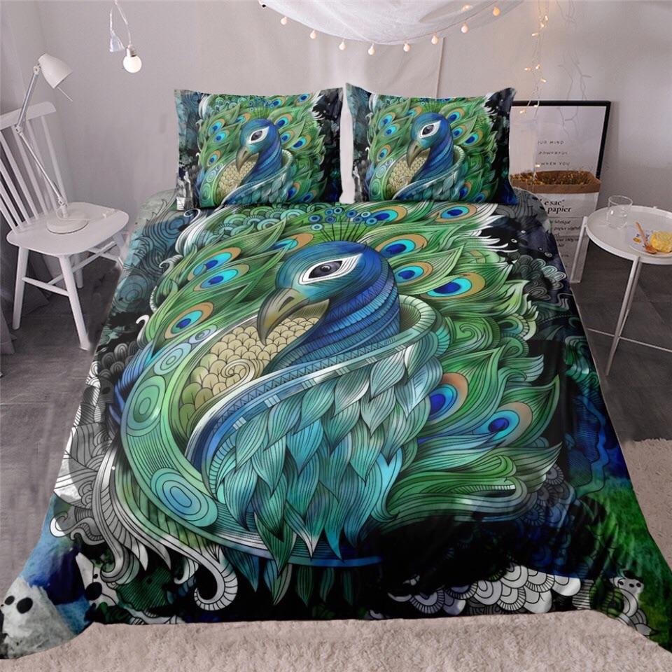 Peacock 3D Customized Duvet Cover Bedding Sets