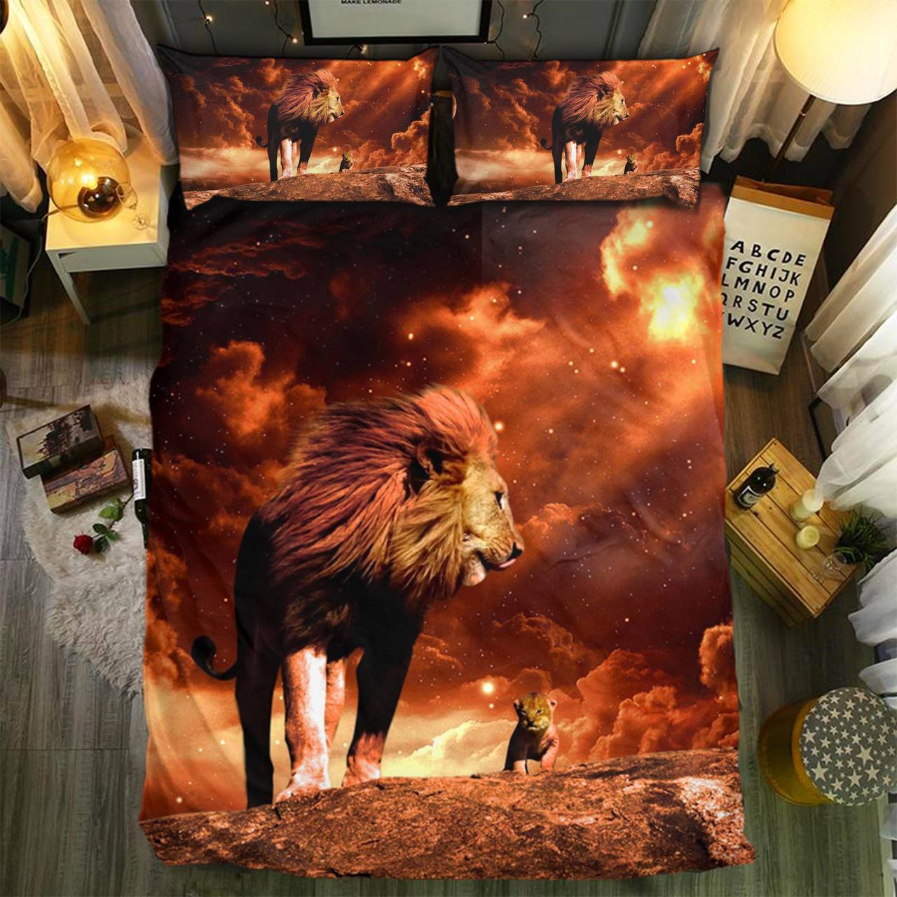 pecial Lion Collection 28080403D Customized Duvet Cover Bedding Sets