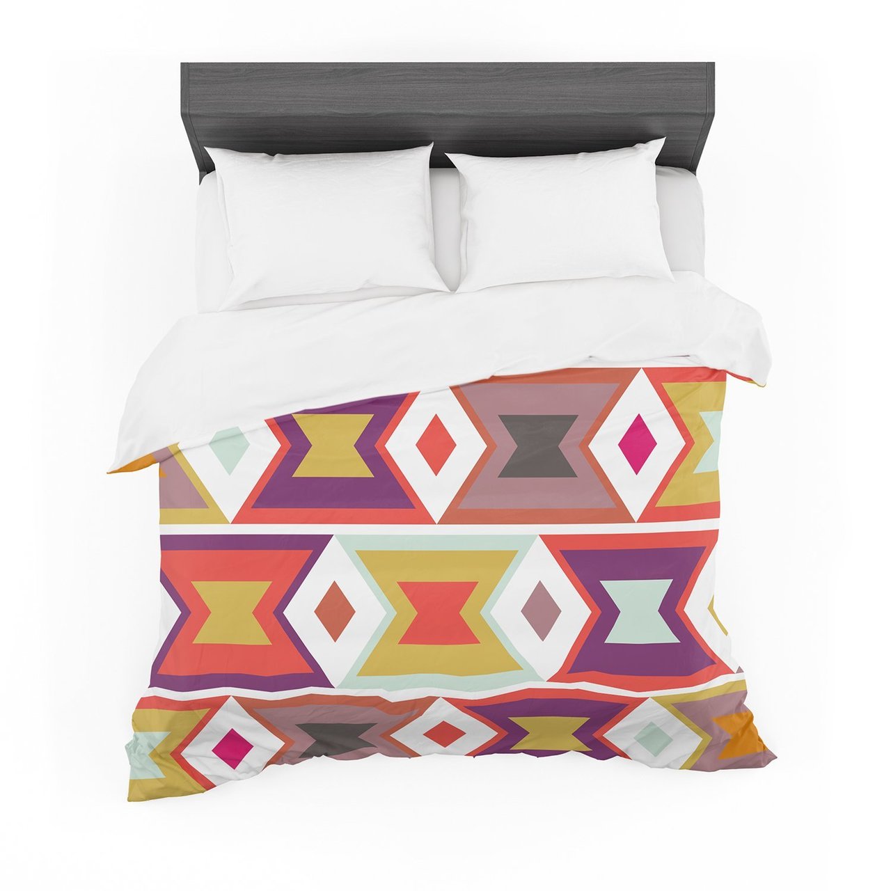 Pellerina Design ‘Aztec Weave’ Orange Purple Featherweight3D Customized Duvet Cover Bedding Sets