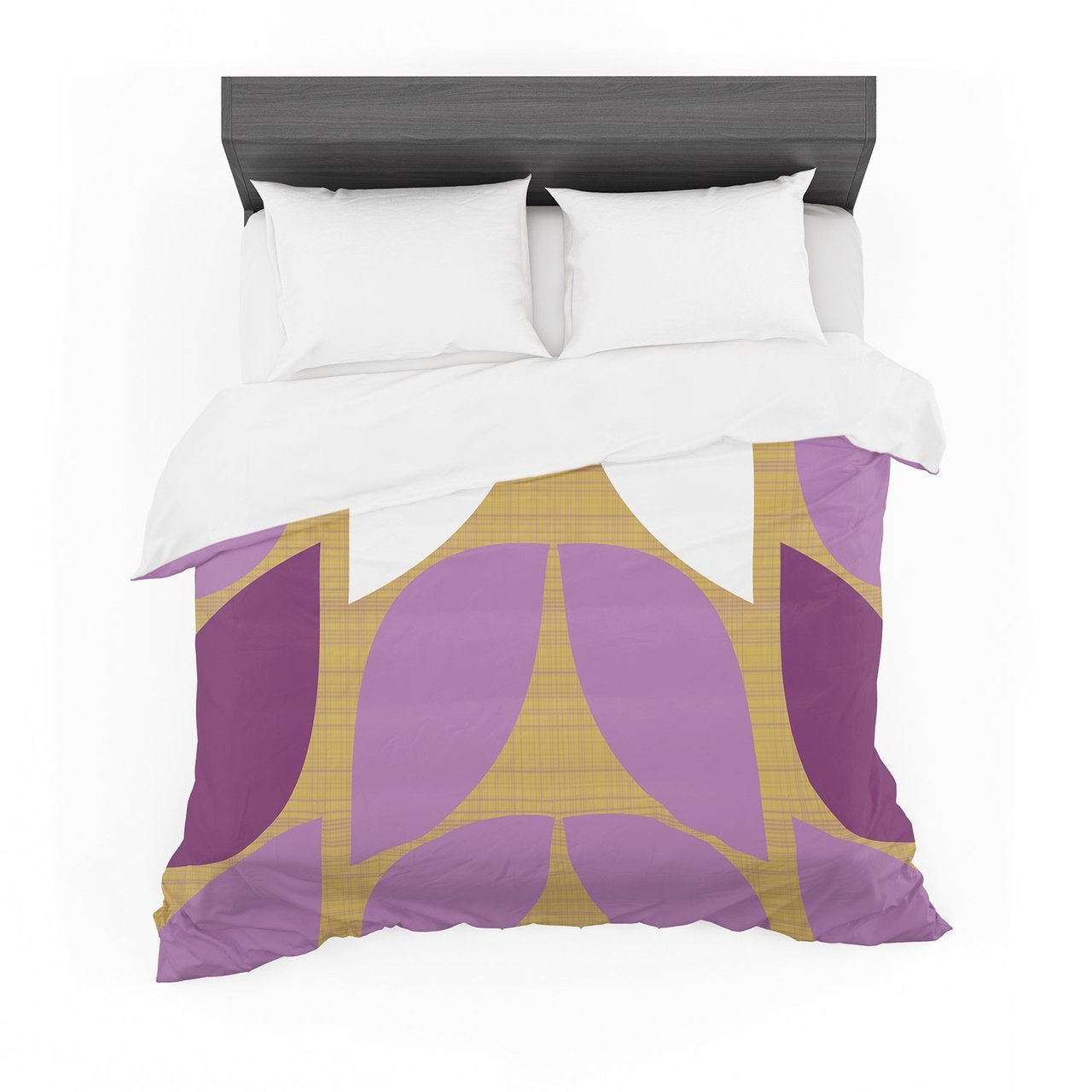 Pellerina Design ‘Orchid Petals’ Purple Tan Featherweight3D Customized Duvet Cover Bedding Sets