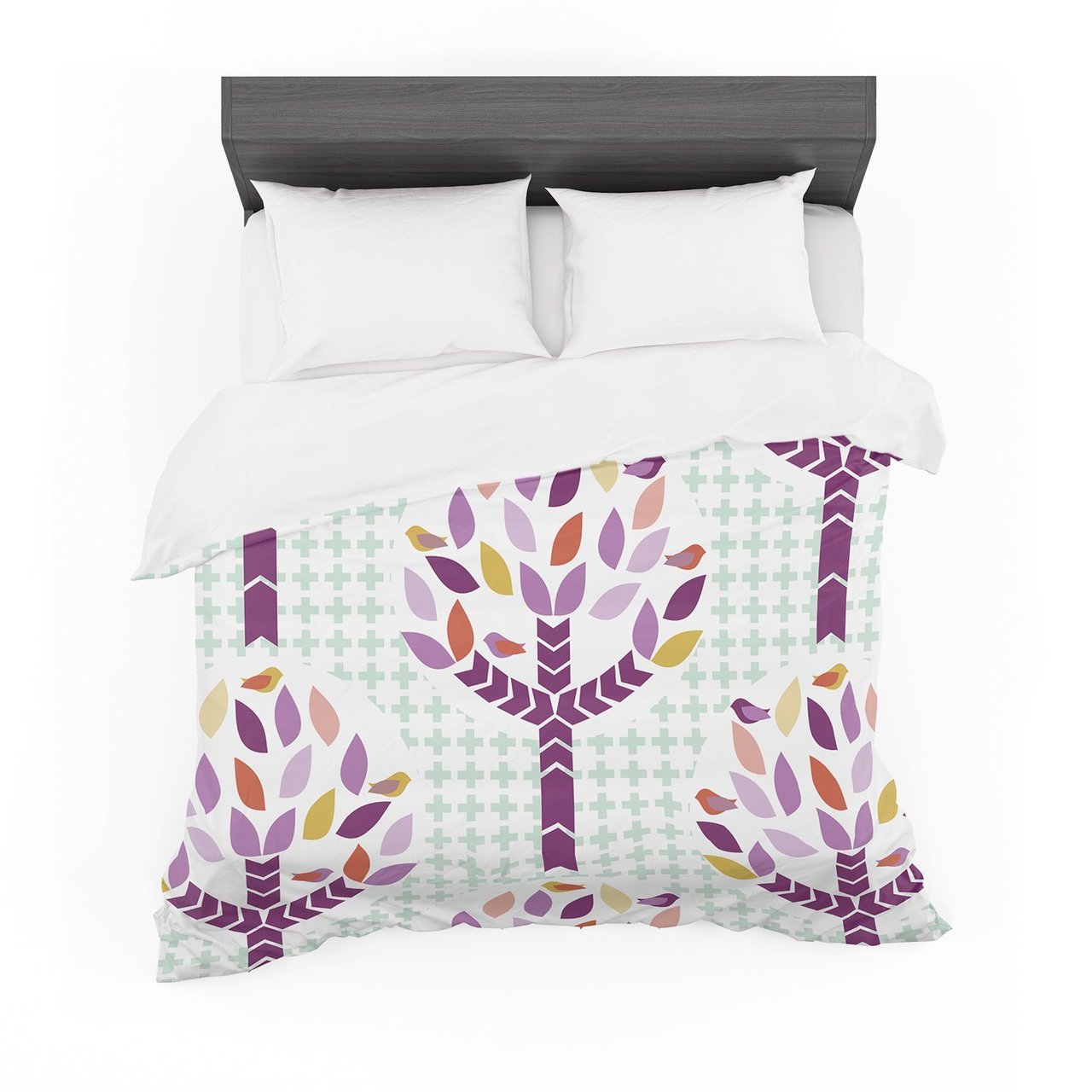 Pellerina Design ‘Orchidpring Tree’ Purple Abstract Featherweight3D Customized Duvet Cover Bedding Sets