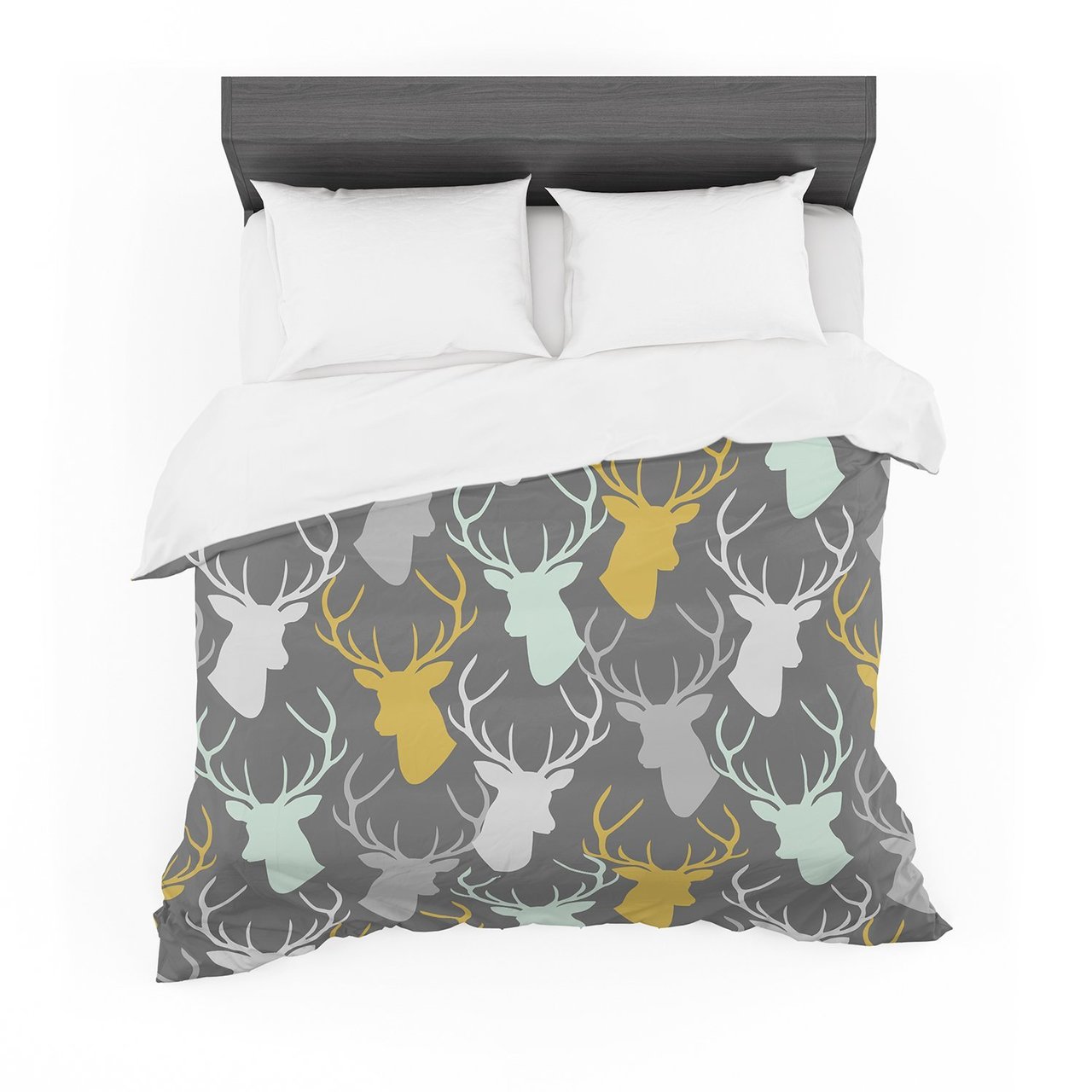 Pellerina Design ‘Scattered Deer’ Gray Featherweight3D Customized Duvet Cover Bedding Sets