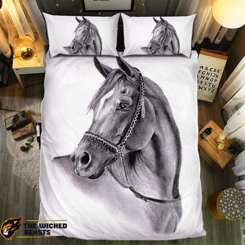 Pencil Arabian Horse 09178 3D Customized Duvet Cover Bedding Sets