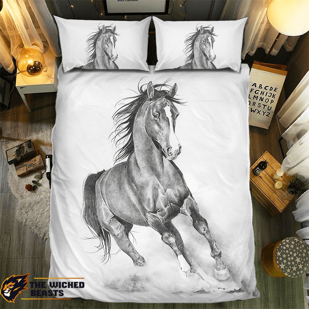 Pencil Dark Horse 09179 3D Customized Duvet Cover Bedding Sets