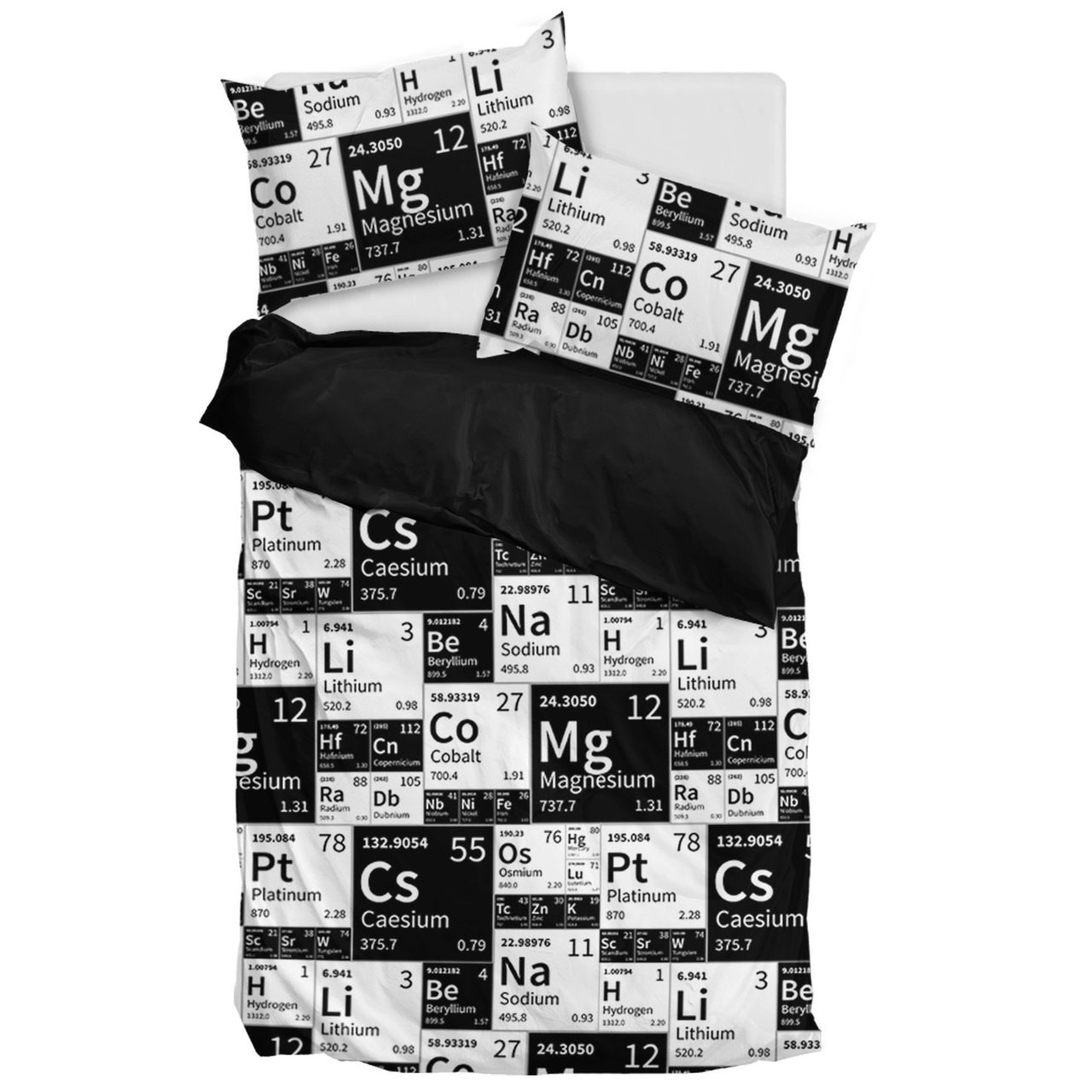 Periodic Black & White 3D Customized Duvet Cover Bedding Sets
