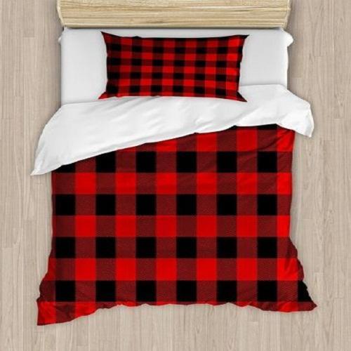 Plaid Duvet Cover Set