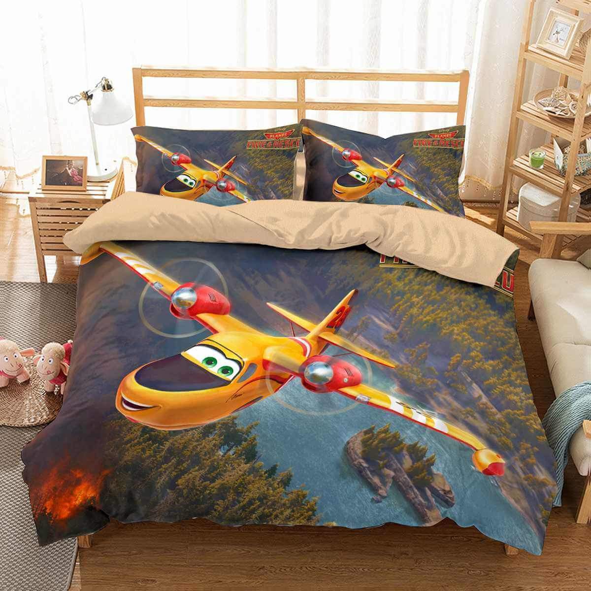 Planes Fire & Rescue 3D Customized Duvet Cover Bedding Sets