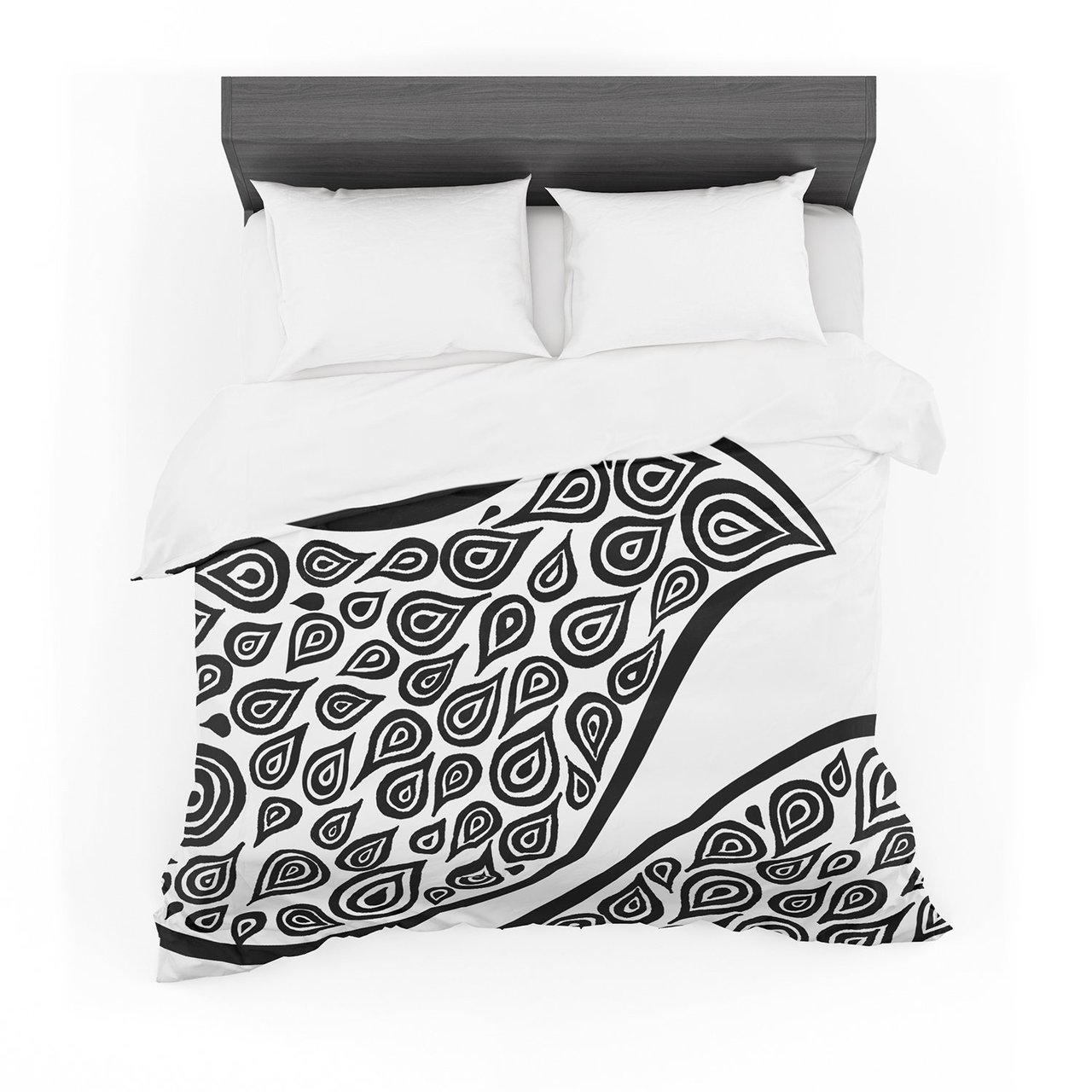 Pom Graphic Design ‘Bird in Disguise White’ Cotton3D Customized Duvet Cover Bedding Sets