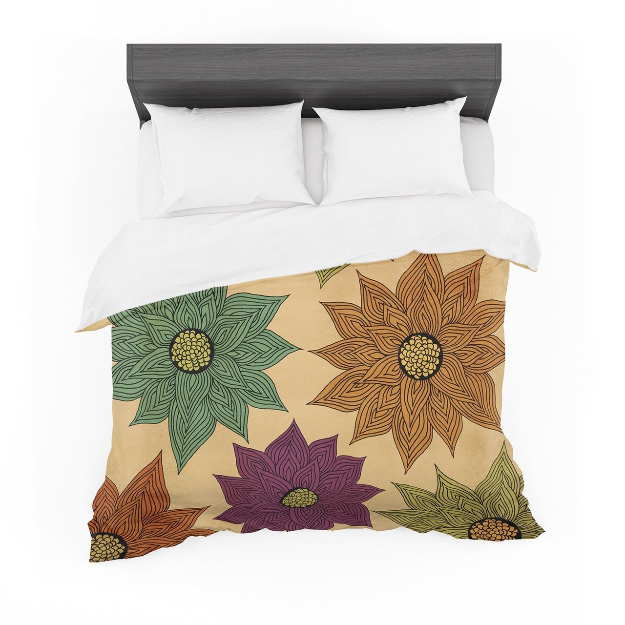 Pom Graphic Design ‘Color Me Floral’ Cotton3D Customized Duvet Cover Bedding Sets