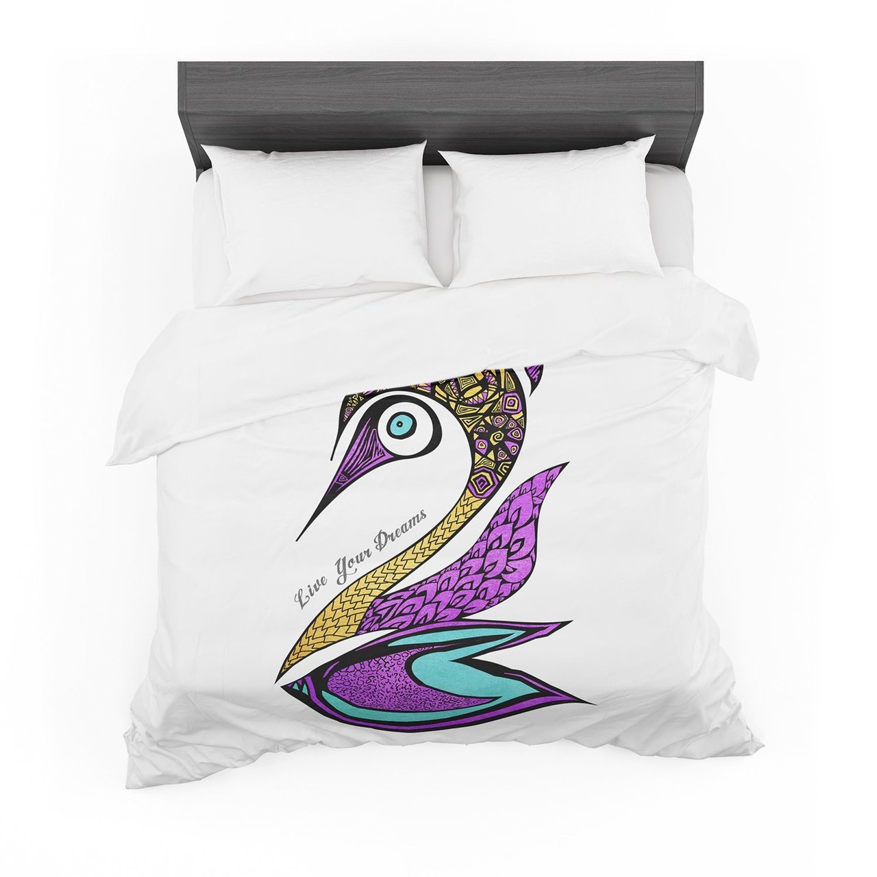 Pom Graphic Design ‘Dreamswan’ Cotton3D Customized Duvet Cover Bedding Sets