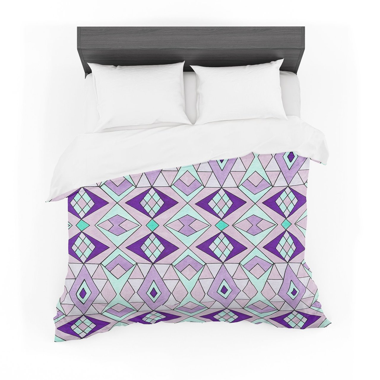 Pom Graphic Design ‘Geometric Flow’ Lavender Geometric Featherweight3D Customized Duvet Cover Bedding Sets